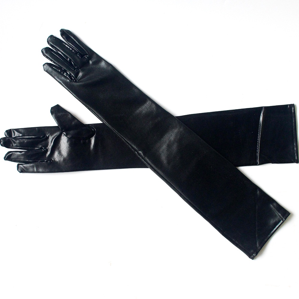 LTX-01 sarung tangan panjang latex polos long gloves leather aksesoris fashion cosplay unisex