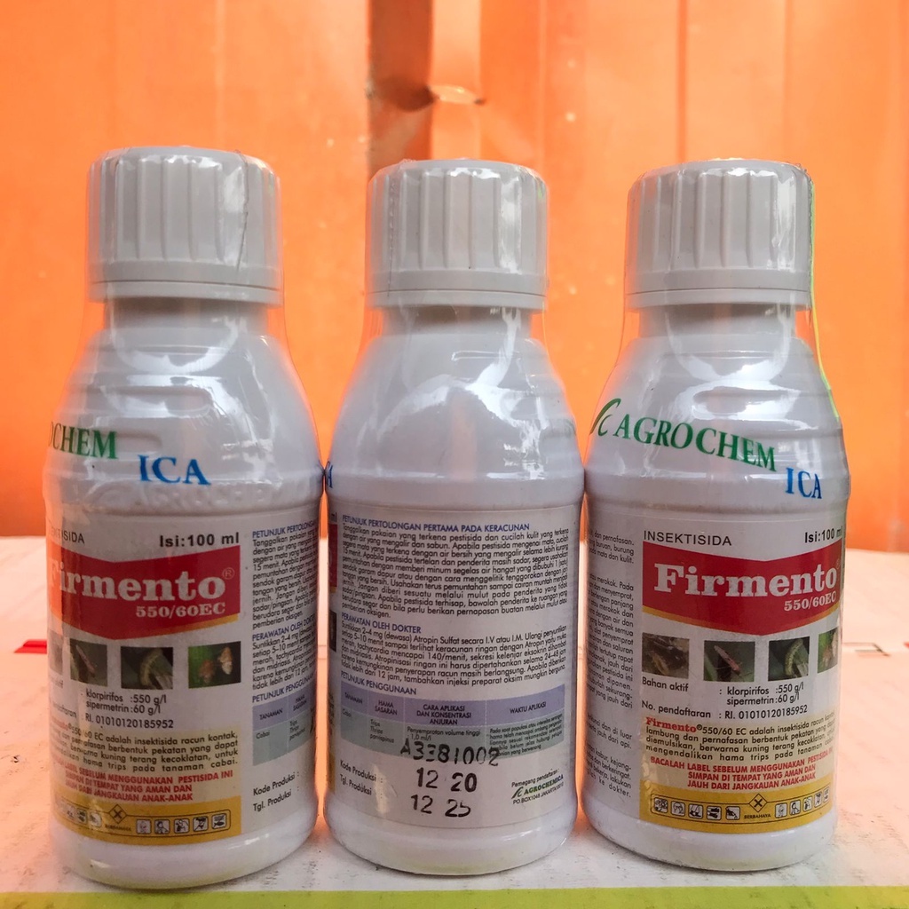 Insektisida FIRMENTO 100ml 550/60 EC klorpirifos 500g/l sipermetrin 60g/l Starban Pembasmi Hama Agrochemica