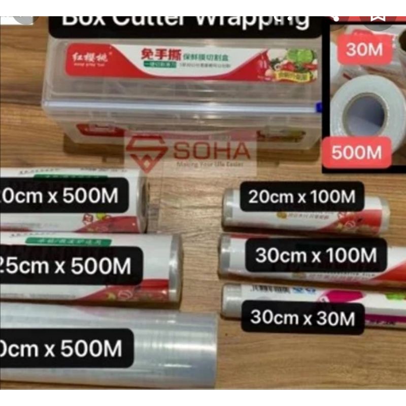 PLASTIK WRAPPING FILM ROLL FOOD GRADE PLASTIK PE CLONG WRAP MAKANAN