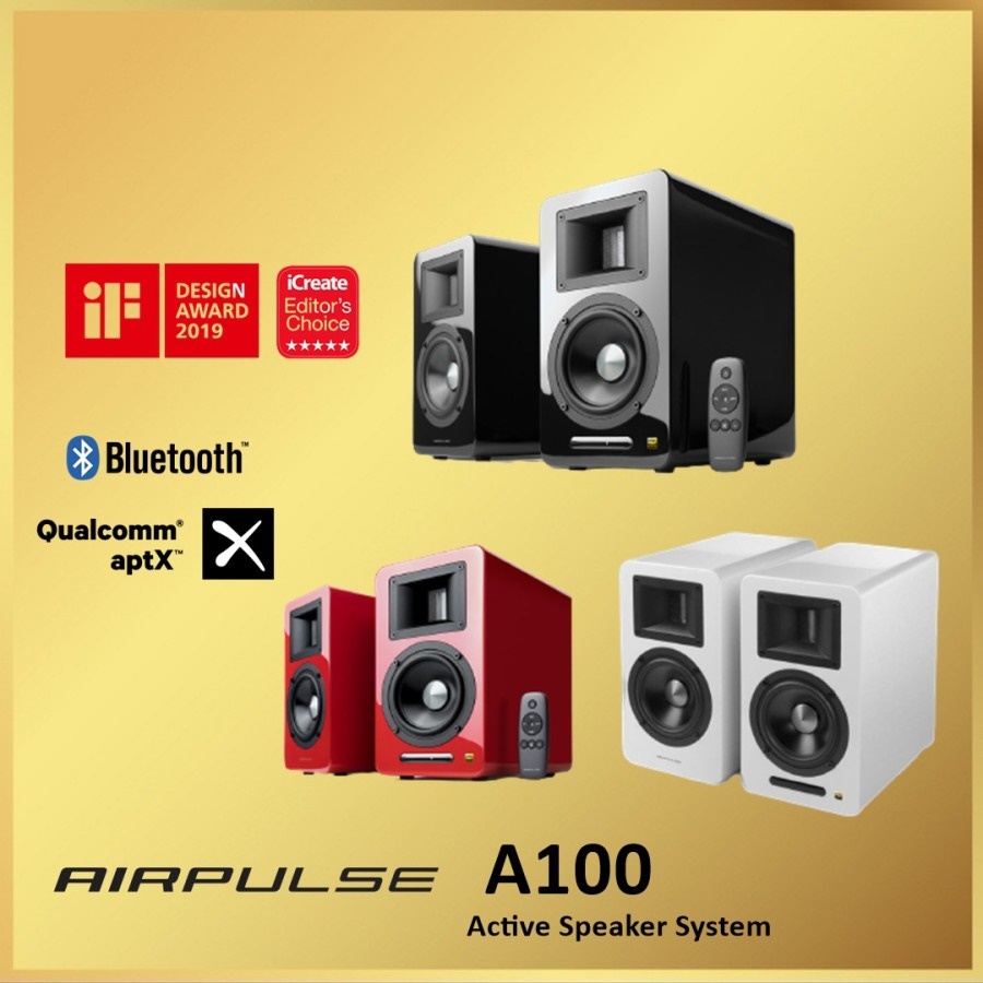 Airpulse A100 Hi-Res Stereo Audio Bluetooth Speaker Active Air Pulse