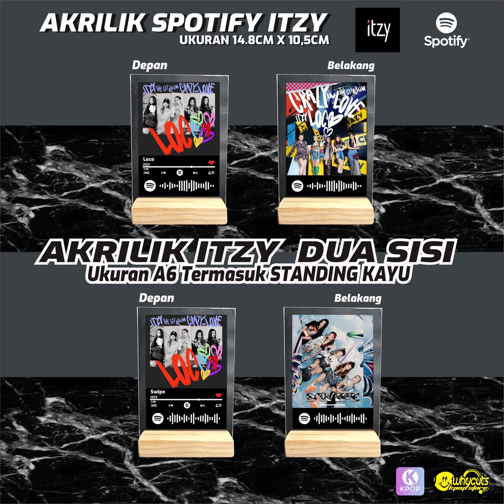 AKRILIK SPOTIFY KPOP / SEVENTEEN / STRAYKIDS / TREASURE / AESPA / RED VELVET / ITZY / TWICE / BLACKPINK / TXT READY STOK