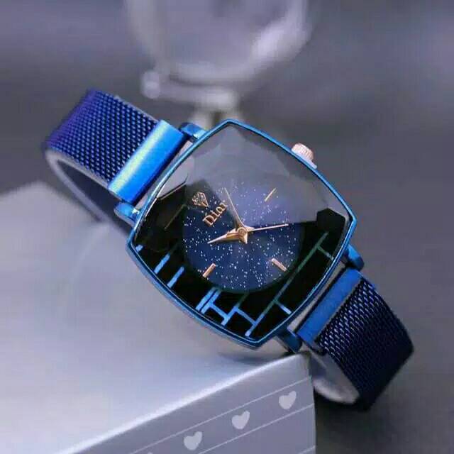 Jam Tangan Wanita Magnet D*or Persegi