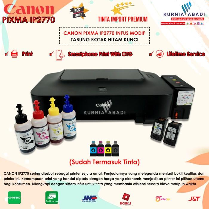 Printer Canon IP 2770 IP2770 Inkjet + Infus Tabung