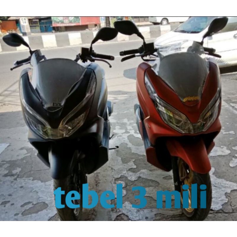 Windshield pcx 160 Visor WINDSHIELD Ws pcx 160 New 2020 2021 HITAM Dark Tebel 3 Mili