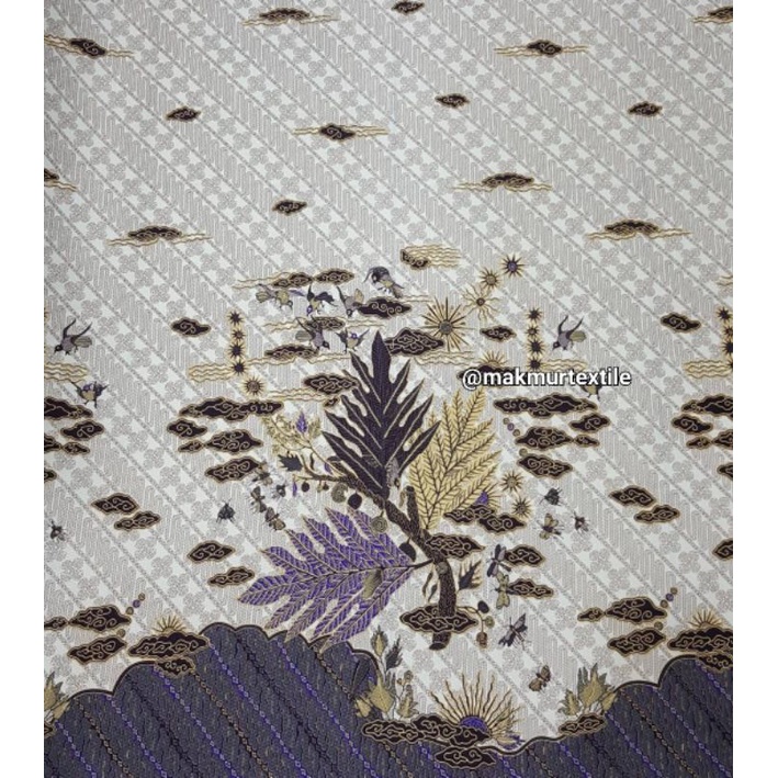 Kain Batik Sutra Dobby Premium #32 / Batik Dobby / Batik Pola / Batik Mega Mendung