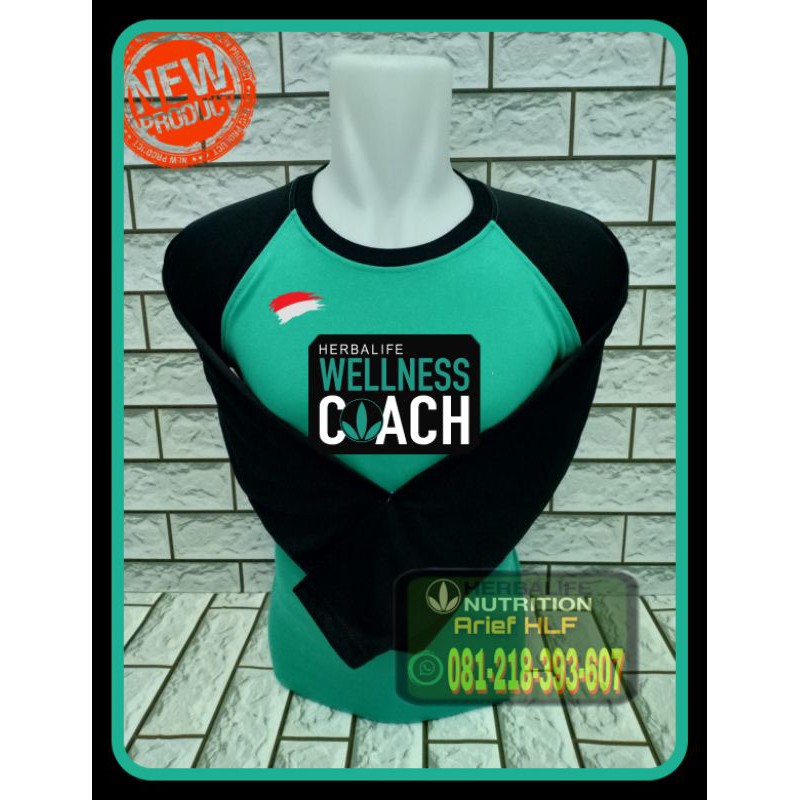 PROMO RAGLAN HRBALIFE WANITA HIJAU TOSCA - HITAM