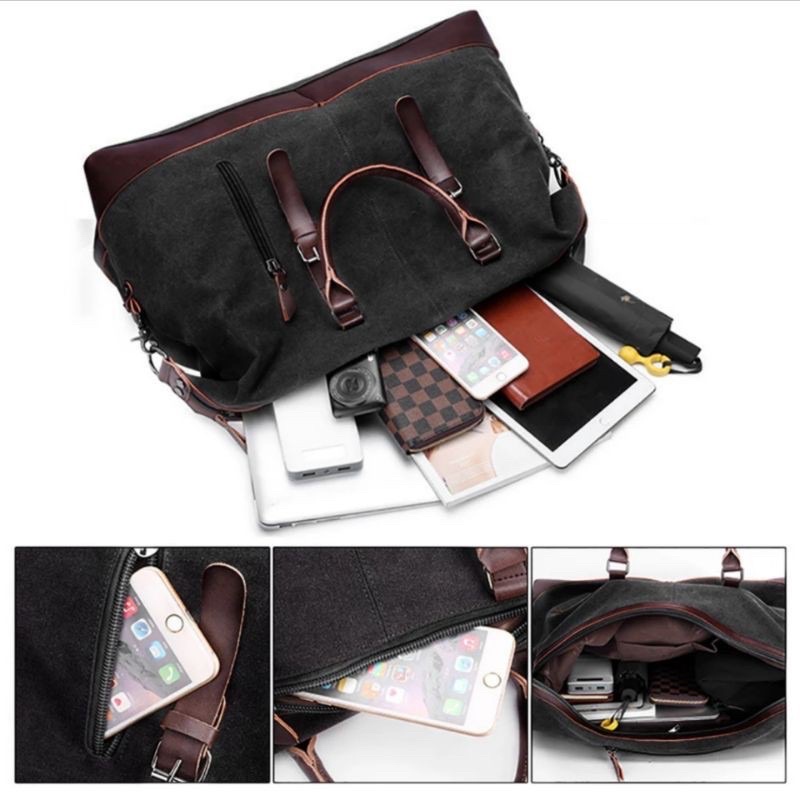 Travelbag kanvas 8655,tas baju, tas pakaian, original legums