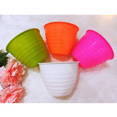 OS Pot Tanaman Tawon / Pot Bunga / Pot Tawon/Vas Bulat Plastik Premium 21cm