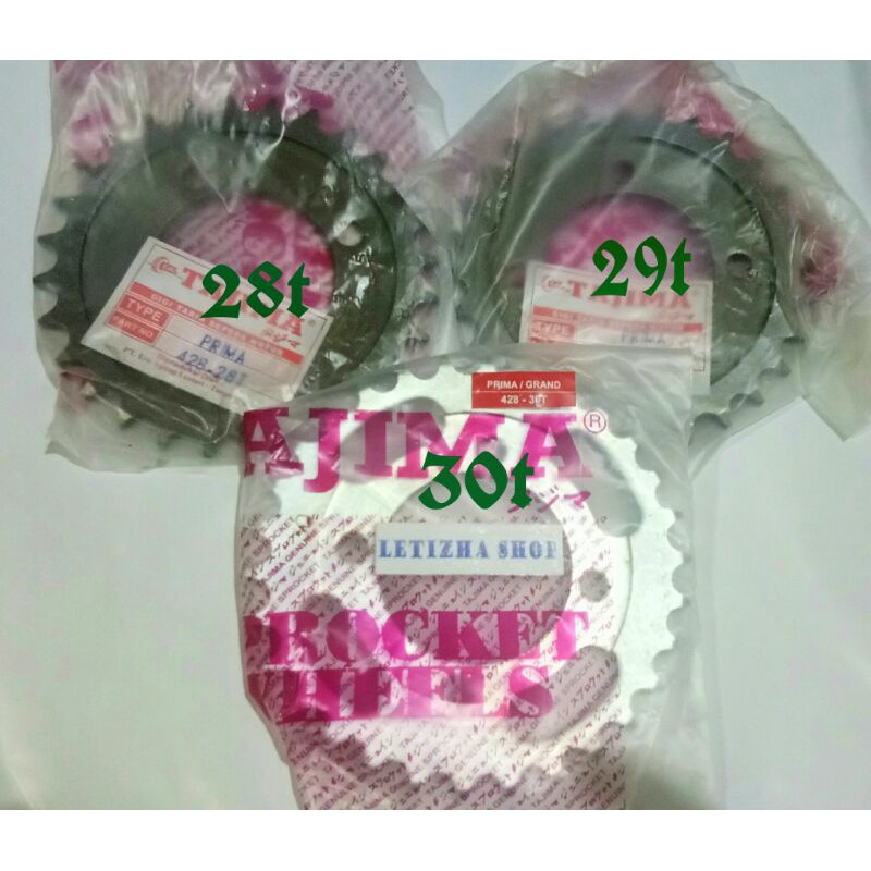 GIR GEAR BELAKANG KECIL HONDA ASTREA GRAND LEGENDA SUPRA WIN 28,29,30,31,32,33t tajima