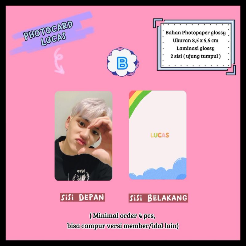 Photocard NCT - Lucas / Photocard Unofficial / Photocard Lucas
