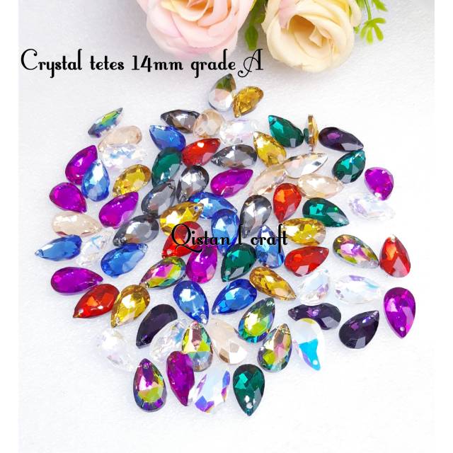 Crystal tetes 10mm,14mm,15mm min 1pcs