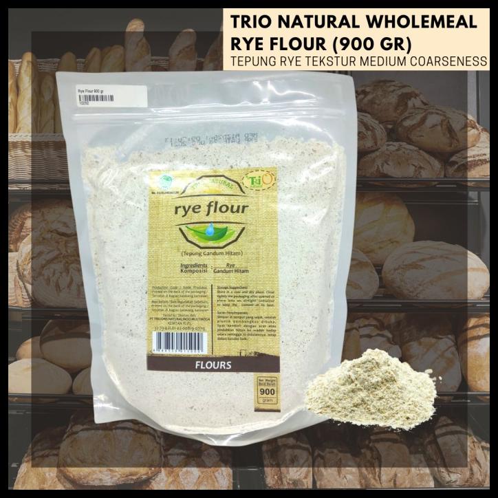 

TERBARUU!! Tepung Rye Trio Natural (Wholemeal Rye Flour) 900 GR TERBARU