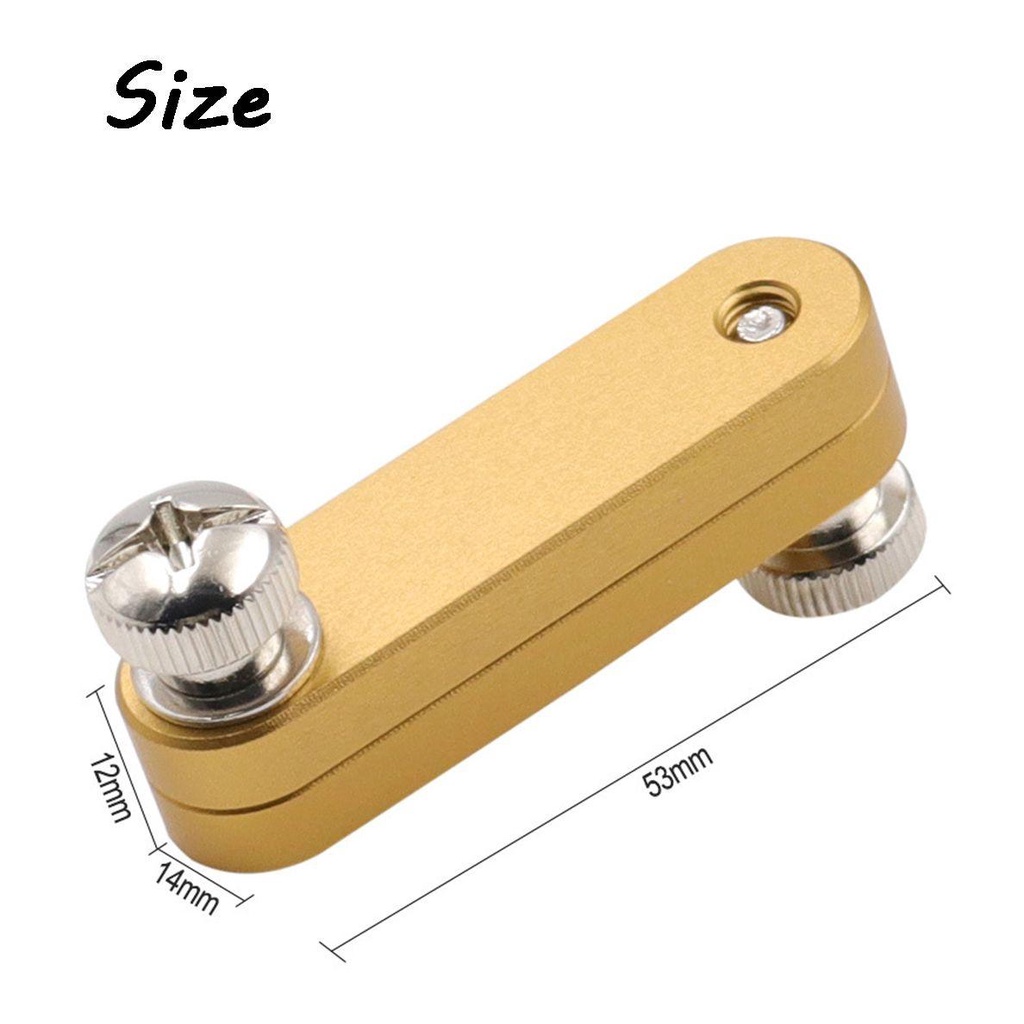 Lanfy Penggaris Woodworking Scriber 1pcs Golden Aluminium Alloy Untuk Gauging, Menggambar Hadiah Tukang Kayu Blok Posisi Penggaris Baja