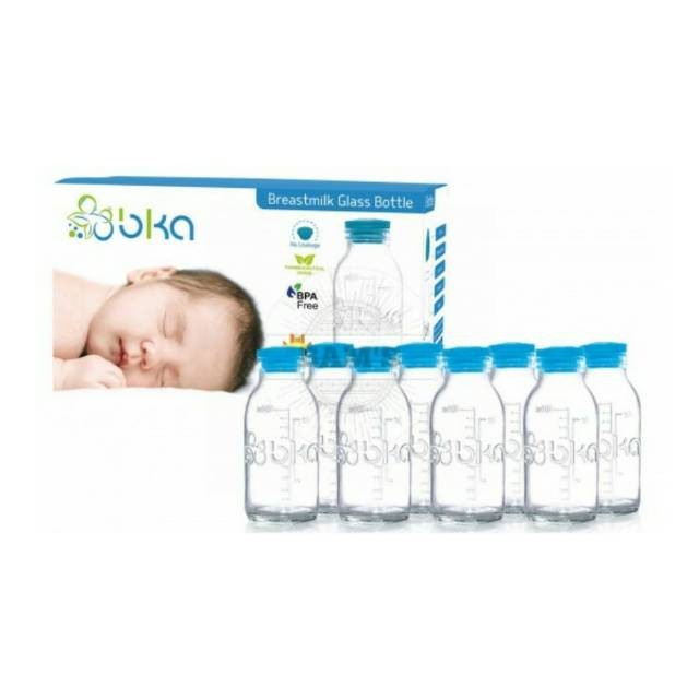 BKA Botol Asi Kaca Tutup Biru isi 8 Pcs