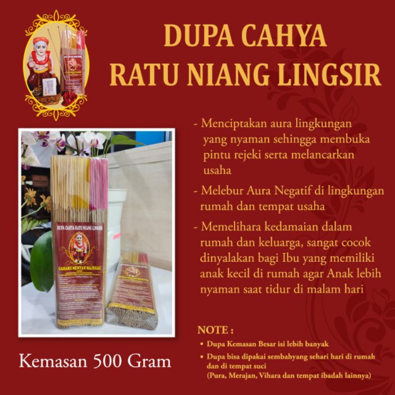 Dupa Ratu Niang Lingsir Kemasan 500 Gram