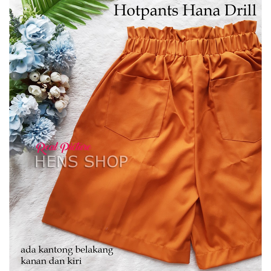 HOTPANTS HANA DRILL STANDART DAN JUMBO