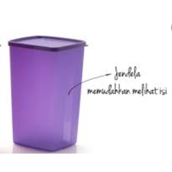 Tupperware Tall Square Round Toples Ungu