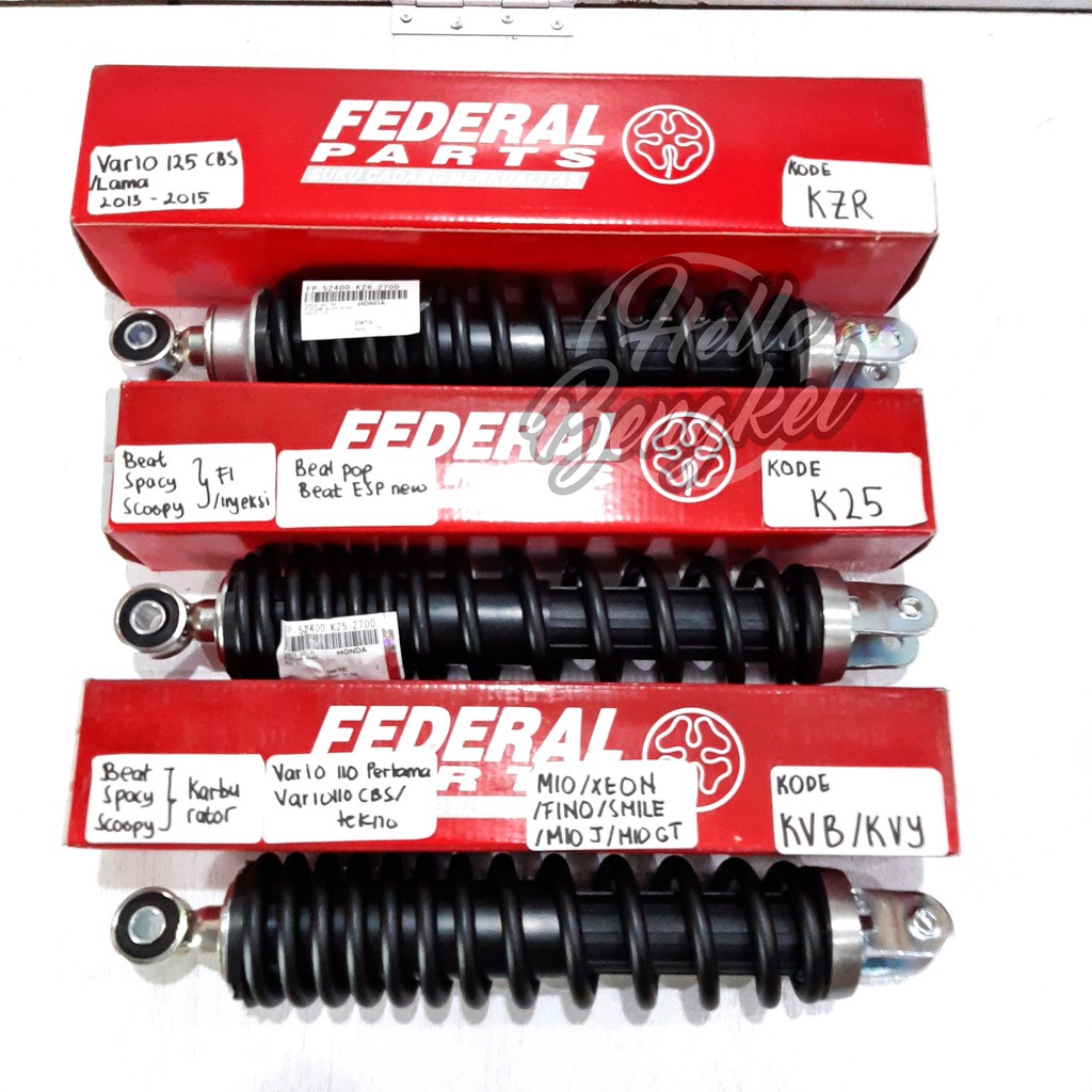 Shockbreaker shock BEAT KARBU/ FI/VARIO 125 Techno / 125 lama MERK FEDERAL belakang original