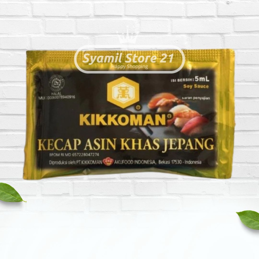 

Kikkoman Spy Sauce Sachet 5 ml Kecap Asin Jepang Shoyu Halal Manjun Nori Sushi