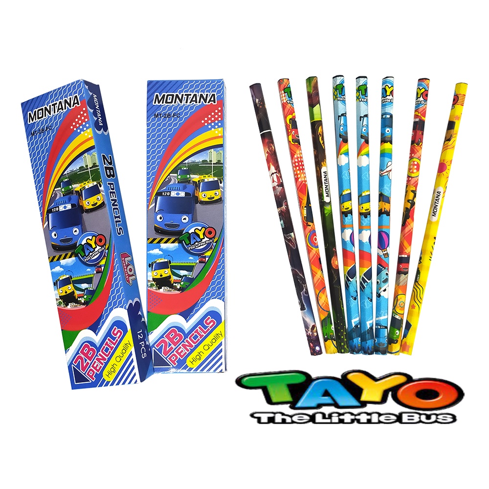 PENSIL KAYU 2B KARAKTER TERMURAH PERBOX ISI 12 PCS GROSIR | PENSIL 2B MONTANA KARAKTER HIGH QUALITY