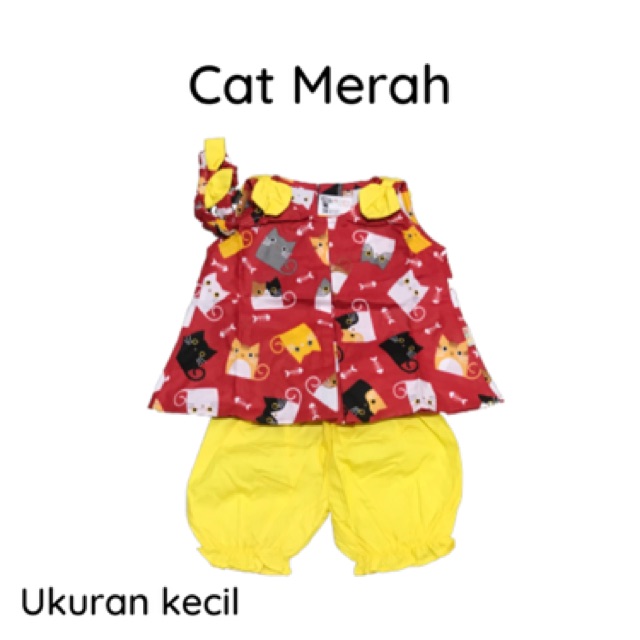 Dress Bayi / Setelan Dress Bayi Perempuan dengan Bandana / Bando Hoshi motif Cute