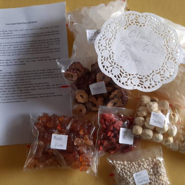 

Classic Peachgum Dessert Bahan Mentah