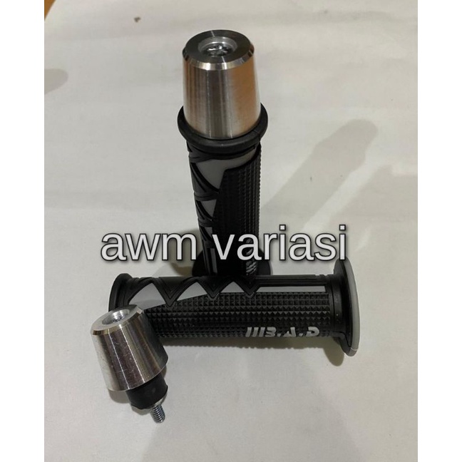 HANDGRIP DOMINO PLUS JALU STANG CROME  BISA UNTUK SEMUA MOTOR