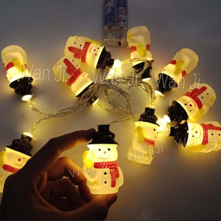 LN10 Lampu Natal  Boneka Salju Syal Aksesoris Christmas 