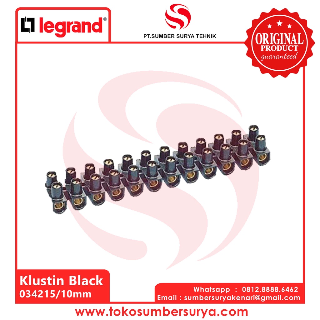Klustin Legrand Black 034215 / Krustin Legrand Hitam Ukuran 10mm
