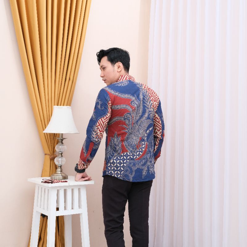 Batik Pria Modern Slimfit Batik Pria Lengan Panjang Premium Slim Fit Alisan Slim MTF02