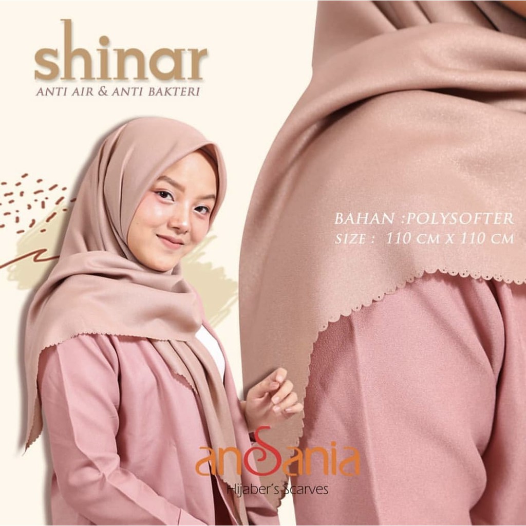 Kerudung Segi Empat Shinar Lasercut Ansania Original Hijab Segiempat Shinar Glamour Pasar Hija'b