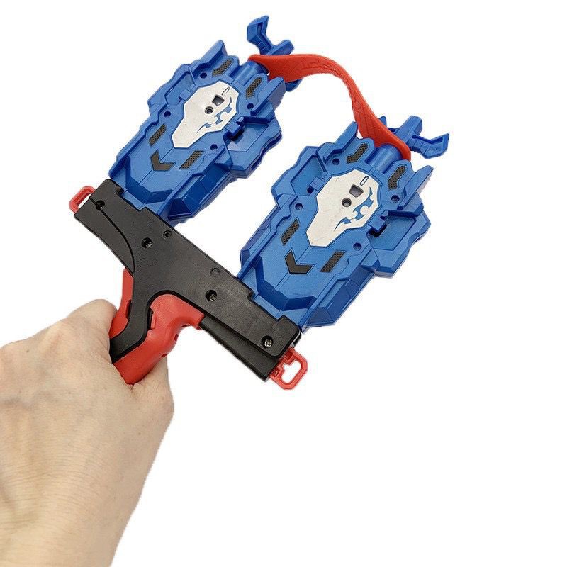 Bey Dual Launcher + Grip Bey Superking Double Launcher Bey String Launcher Hadiah Ulang Tahun Anak