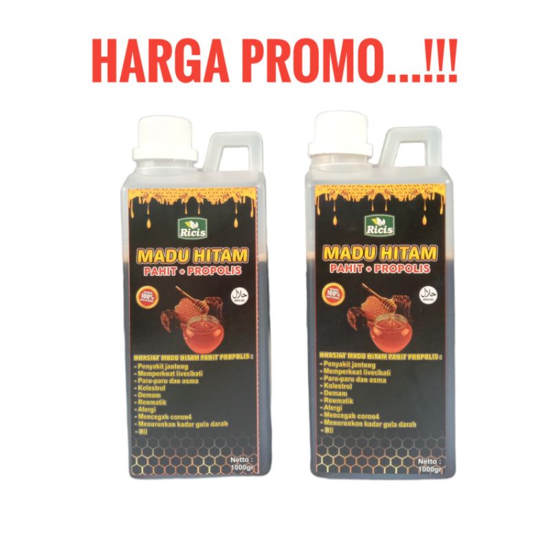 PROMO!!! Madu hitam pahit madu pahit hitam 1000gr madu herbal madu mentah raw honey honeycomb madu peras madu ricis