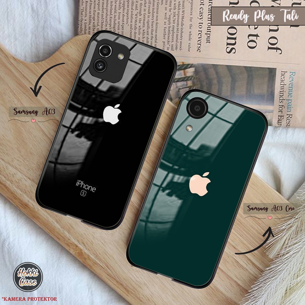 Softcase Kaca Samsung A03 Core Samsung A03  [H295] - Soft Case Kaca Tali - Case Hp Samsung A03 - Kes