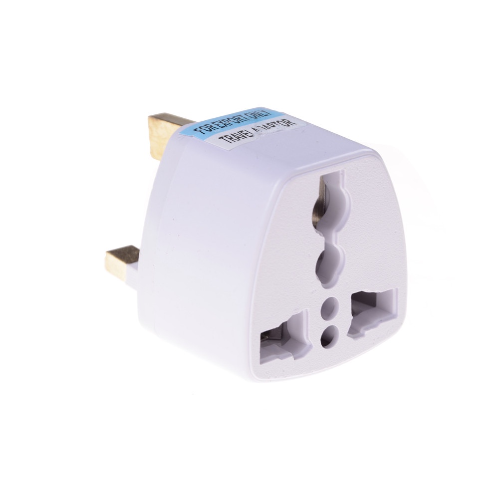 1pc Adapter Power Ac Universal Tipe G 3 Pin Plug Uk Untuk Travel