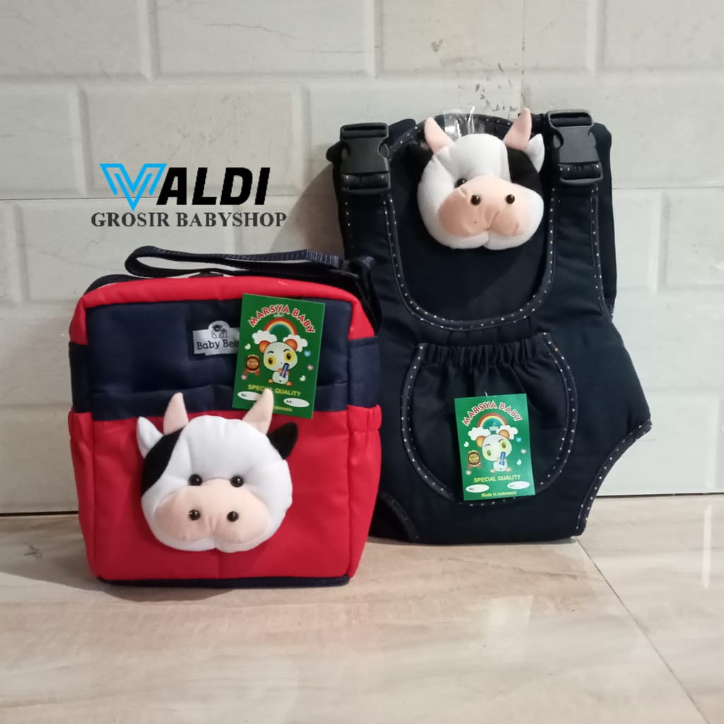 Paket Hemat ( 2 in 1 ) Tas Bayi Sapi Gendongan Ransel Bayi TERLARIS