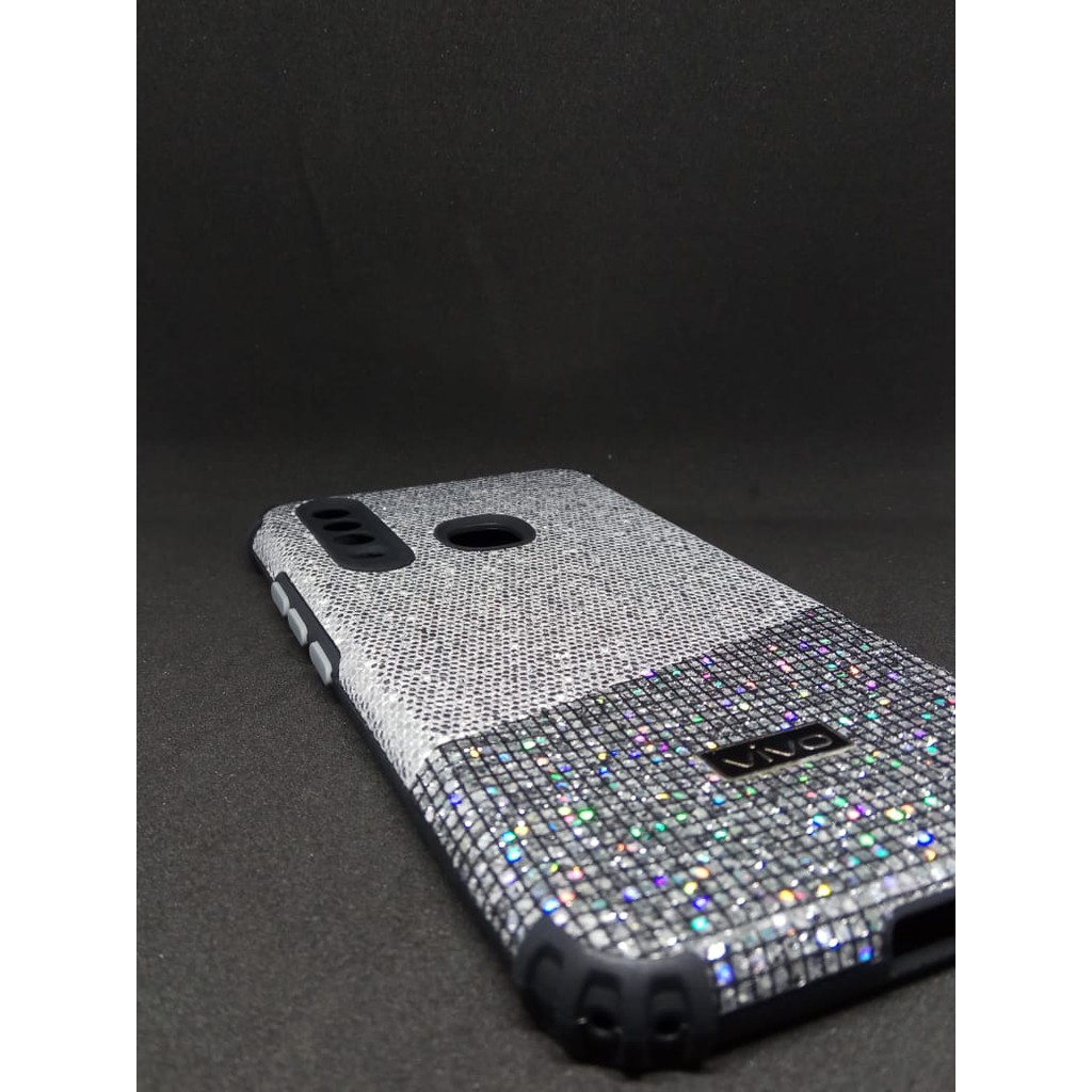 Casing Glitter Disco Vivo Y17/Y15/Y12/Y12i/Y11 Glamor Bling Bling Disko Weika COD