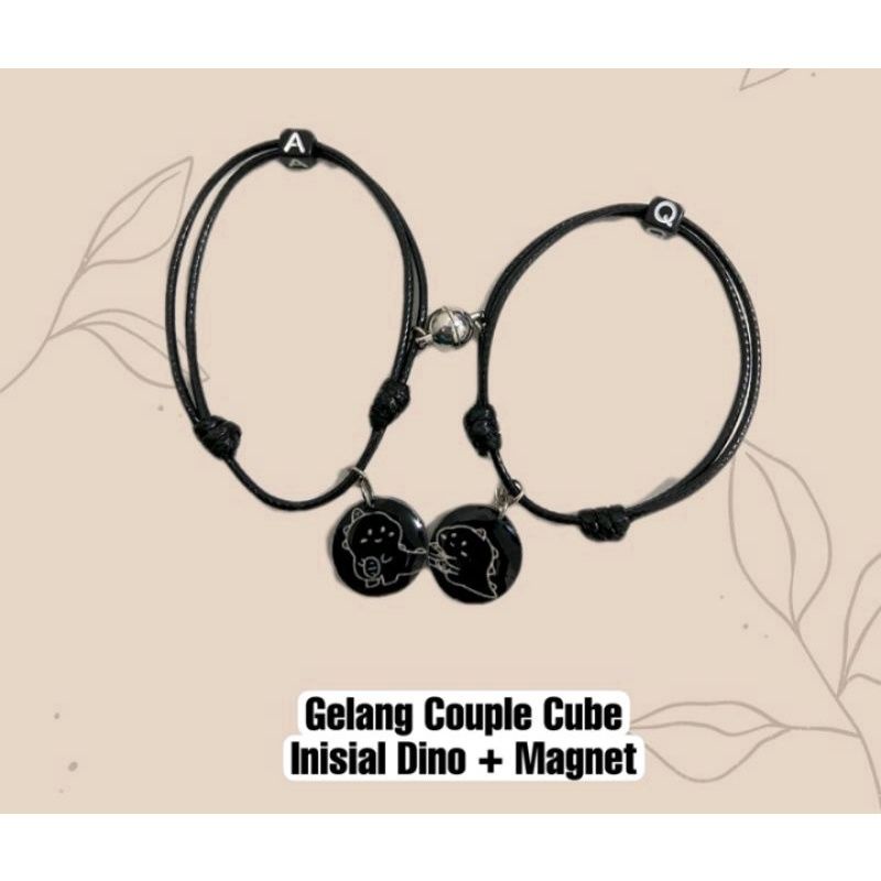 Sepasang Gelang Couple Dino Ekor + Magnet