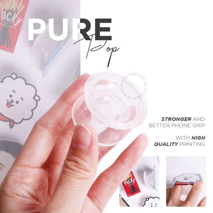 Griptok Acrylic Song Joong Ki 3D Pure Pop Reusable Phone Grip Premium Socket Popstand Akrilik