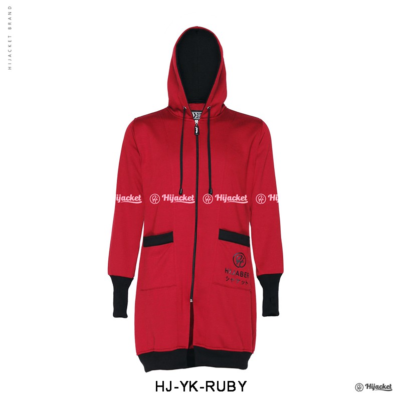 ⛔️ CUCI GUDANG ⛔️ HIJACKET ORIGINAL YUKATA JAKET WANITA JAKET MUSLIMAH HIJABER NO.1 INDONESIA !-RUBY (MERAH)