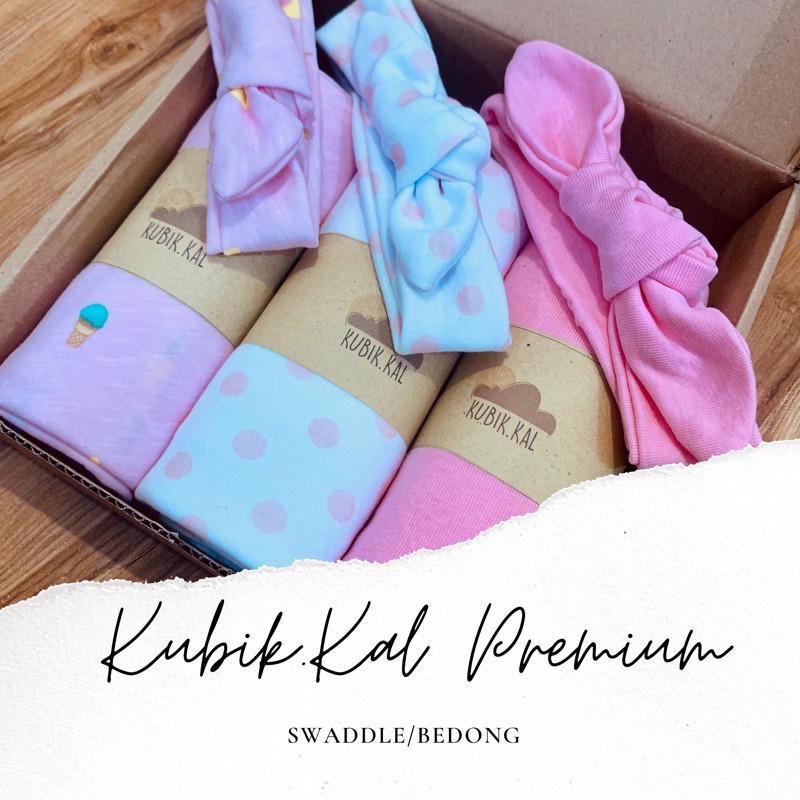 Kubik.Kal Premium Swaddle/Bedong + Bandana (SATUAN)