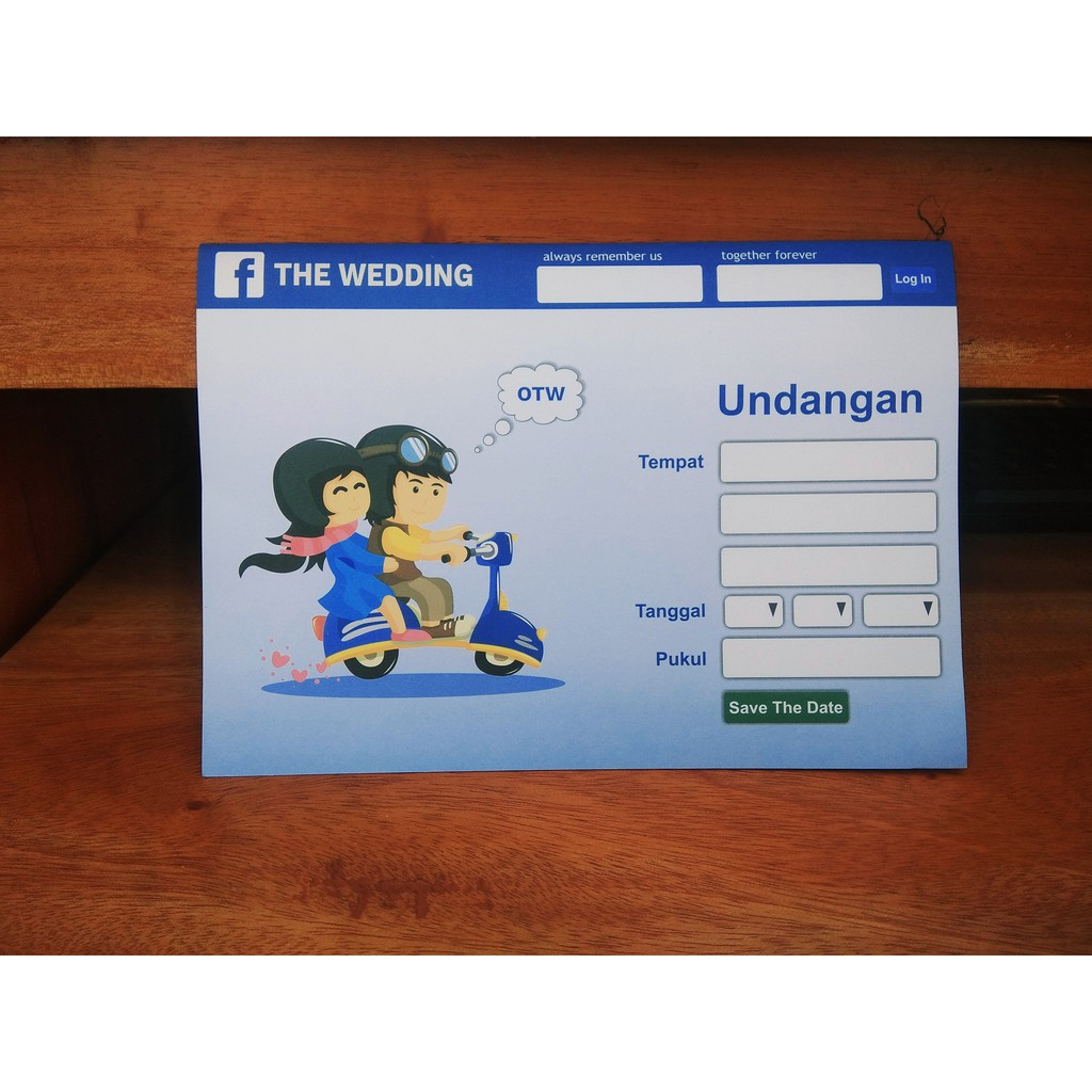 Undangan Pernikahan Unik Model Facebook Shopee Indonesia