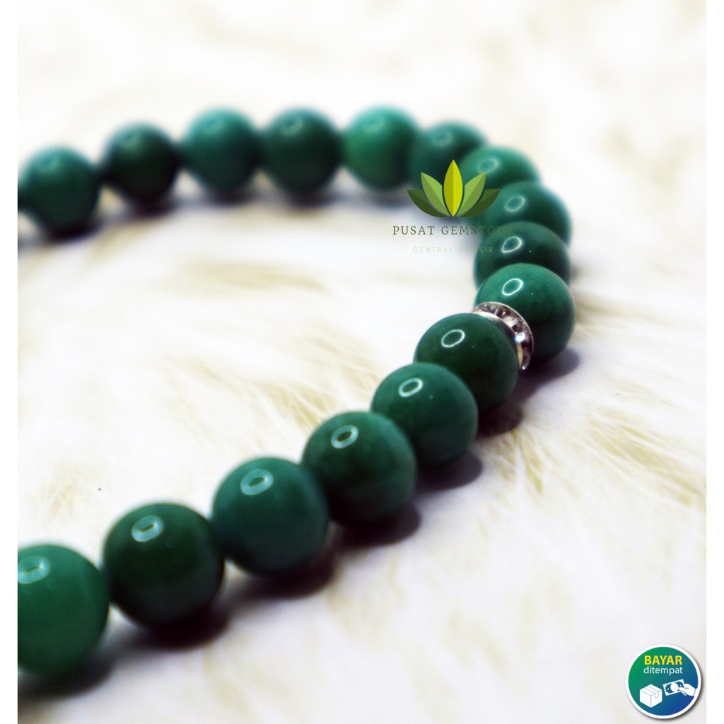 Tasbih Giok/Green Jade 33 Butir Natural