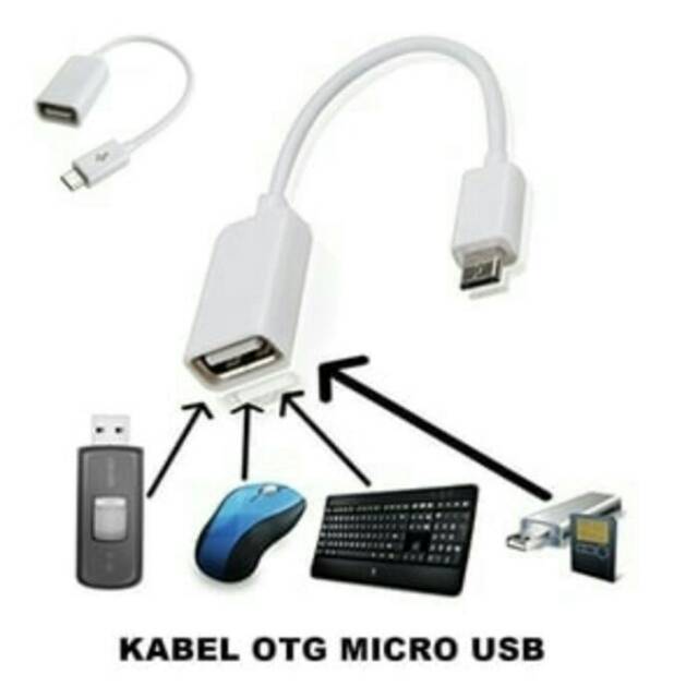 Kabel OTG Micro USB - Cable Smartphone Hp Adaptor Connect Cable Flash Disk