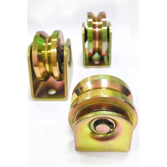 Roda Pagar Pintu V Groove 6cm Roda Double Bearing Plat Tebal 4mmHarga tertera untuk 1pcs