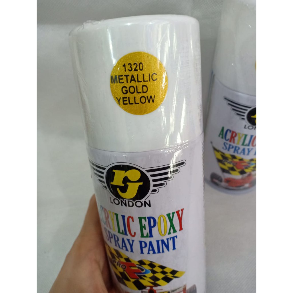 Pilox Pilok Cat Semprot RJ London 300cc/300ml - Kuning Emas / Metallic Gold Yellow (1320)