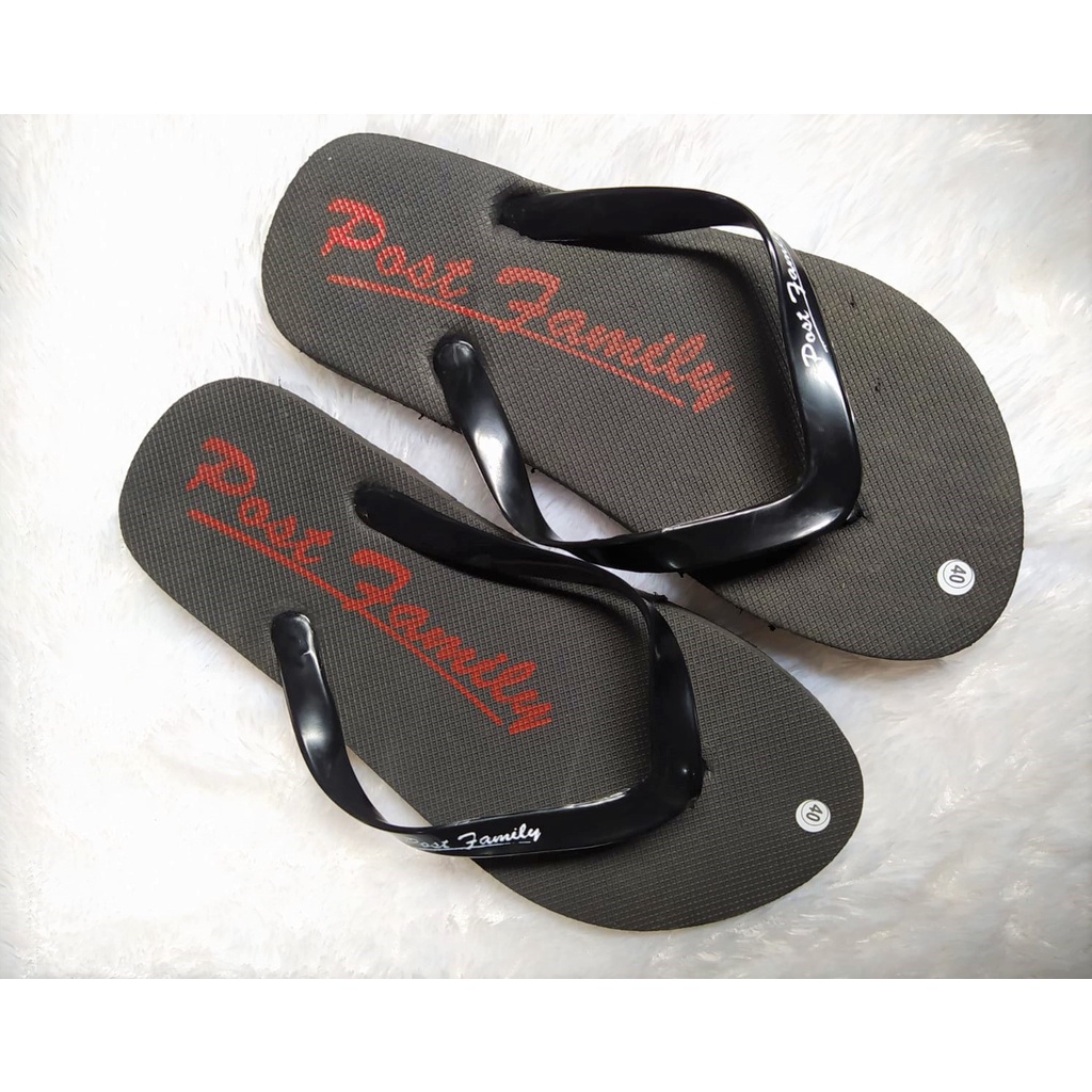 Sandal jepit motif post family pria