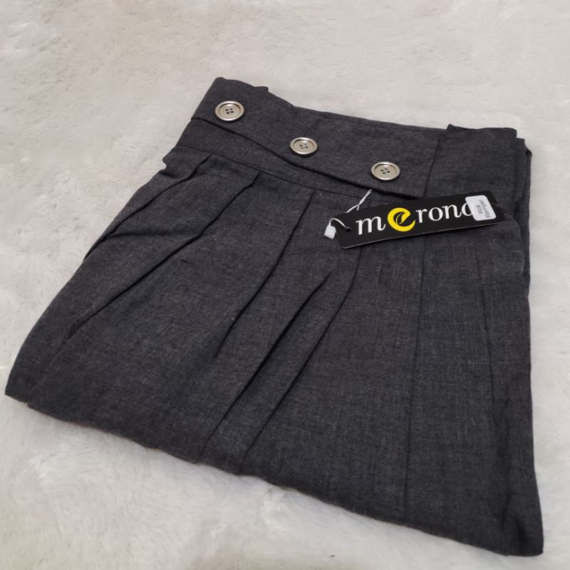 Rok Jumbo Rempel Wanita Katun Supernova SUPER PREMIUM Bawahan Wanita Berkualitas-DARK GREY