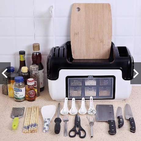 Rak Bumbu New dengan tempat Sendok plastik