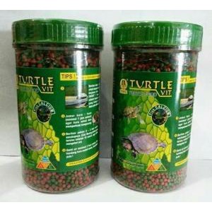 Makanan Pakan Kura Kura AKARI AA TURTLE VIT Food Pelet Hijau 300gr